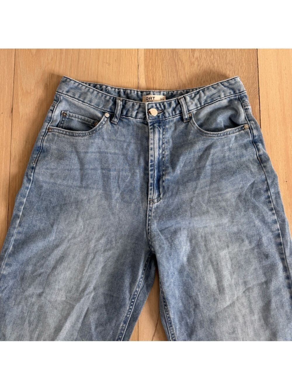 Oat New York Cloud Luxe Denim Jeans Light Wash Size 10 - Picture 3 of 8